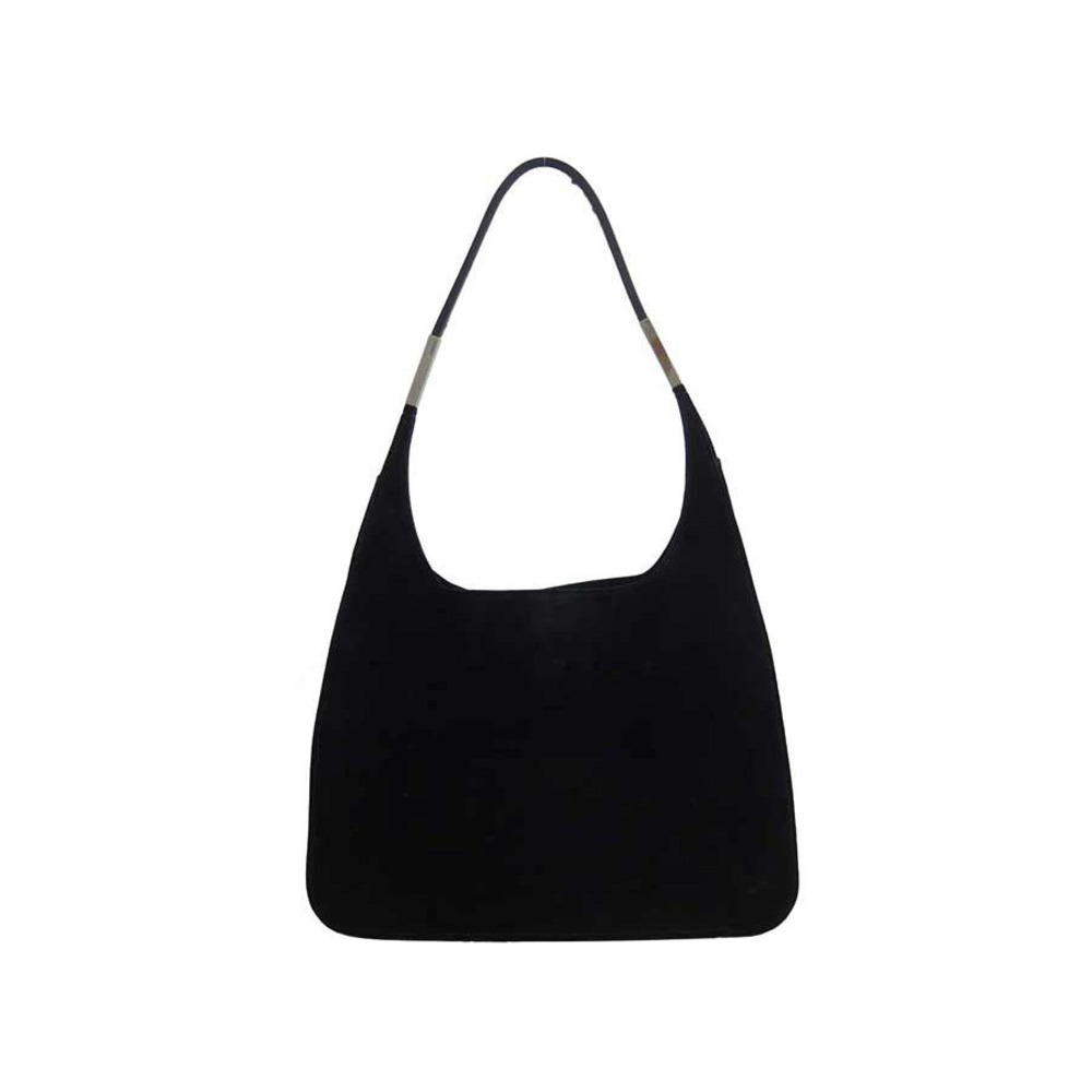 Gucci bag black suede leather shoulder Hobo